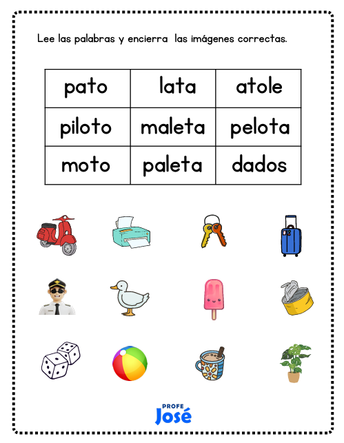 Lee y encierra- Profe José