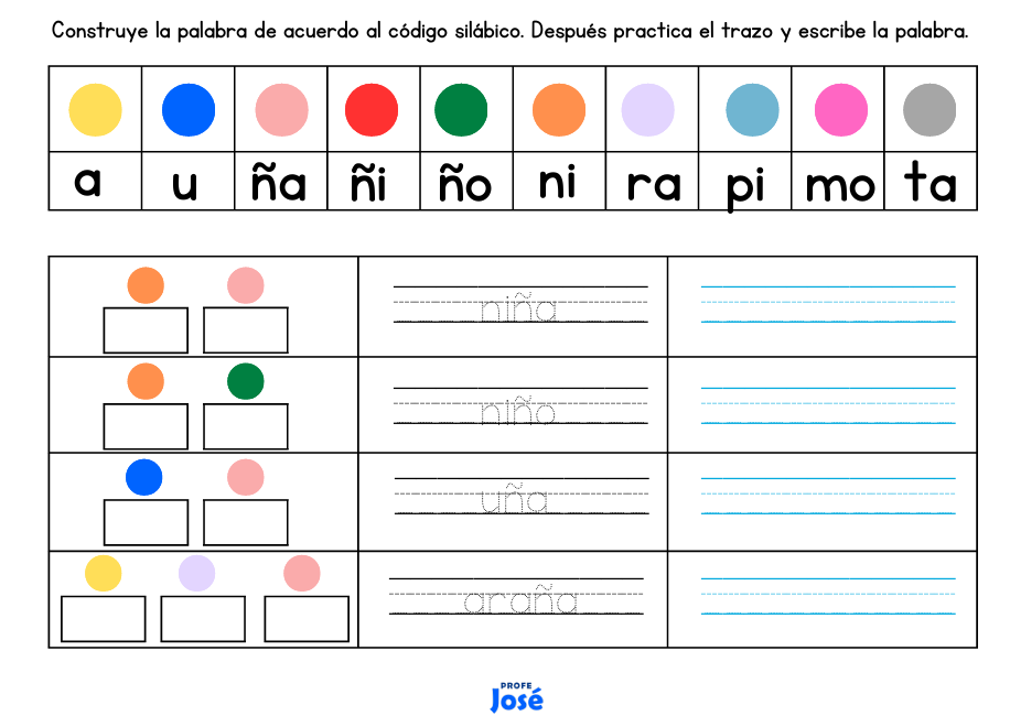 Código silábico 1 y 2-Profe José