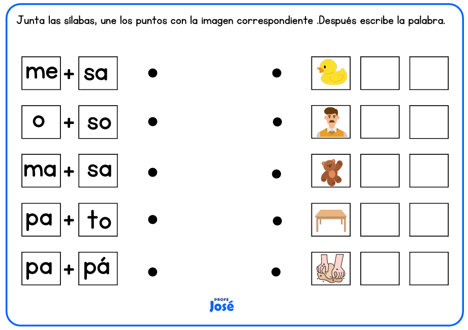 Junta, une y escribe-Profe José