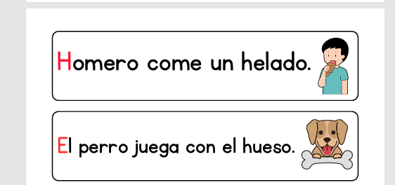 Las Tiras de Enunciados – Método Silábico