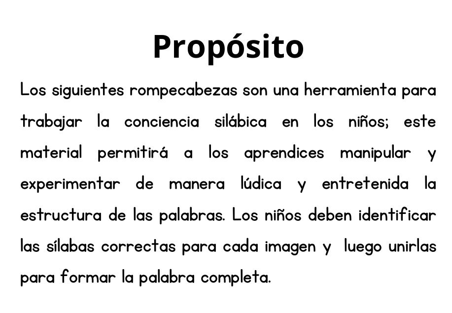 Rompecabezas silábico-Profe José