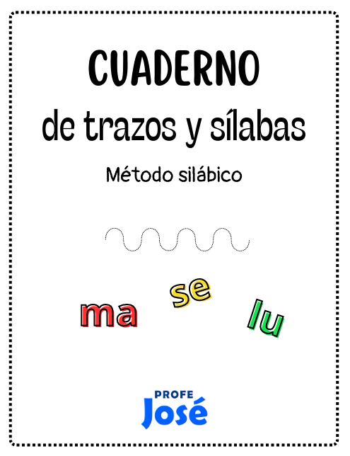 Cuaderno de trazos y sílabas-Profe José