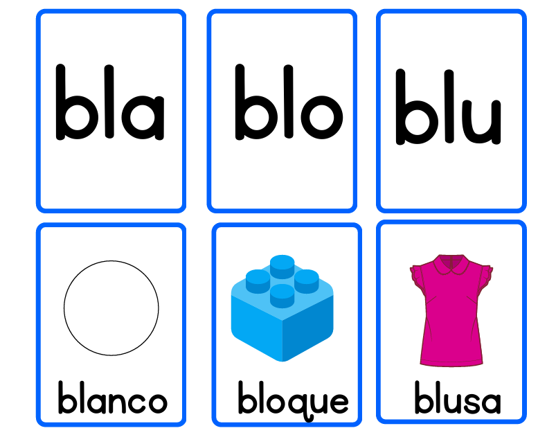 Memorama de silabas trabadas-Profe José
