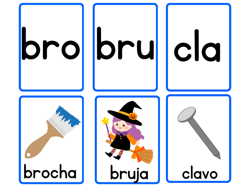 Memorama de silabas trabadas-Profe José