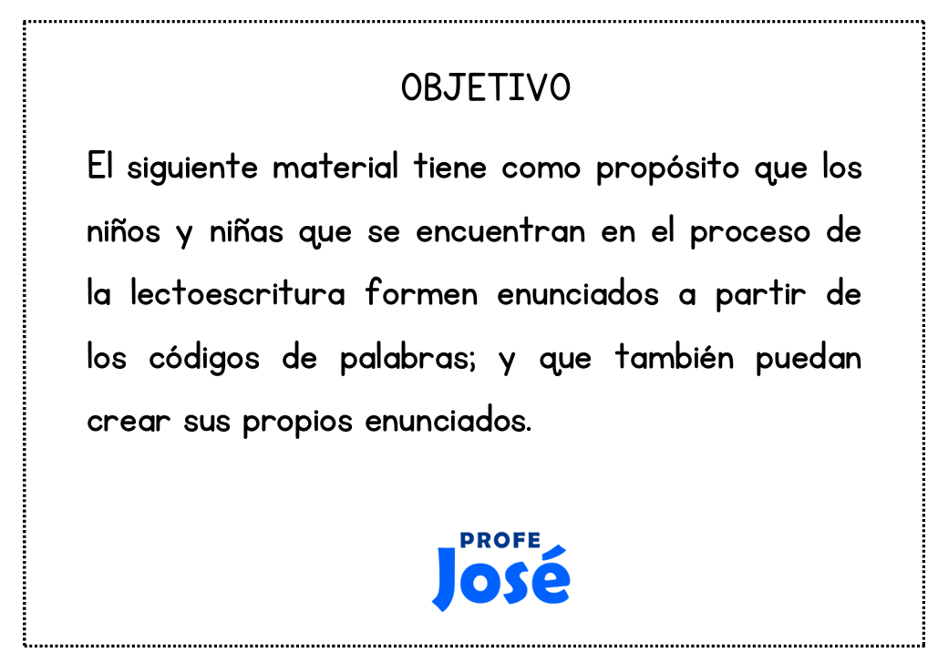 Crea enunciados-Profe José