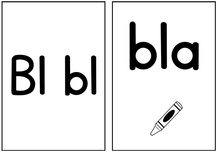 Silabario sílabas trabadas de pared-Profe José