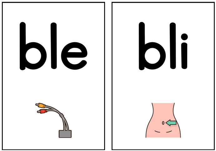 Silabario sílabas trabadas de pared-Profe José