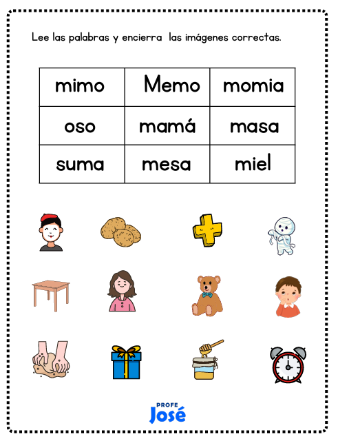 Lee y encierra- Profe José