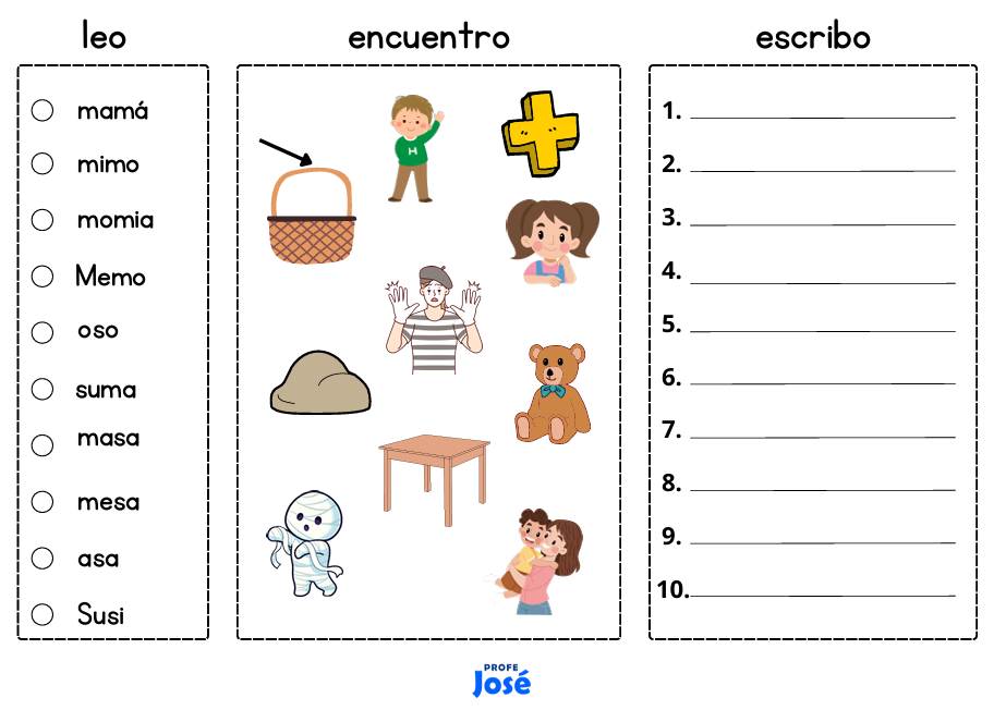 Leo, encuentro y escribo-Profe José