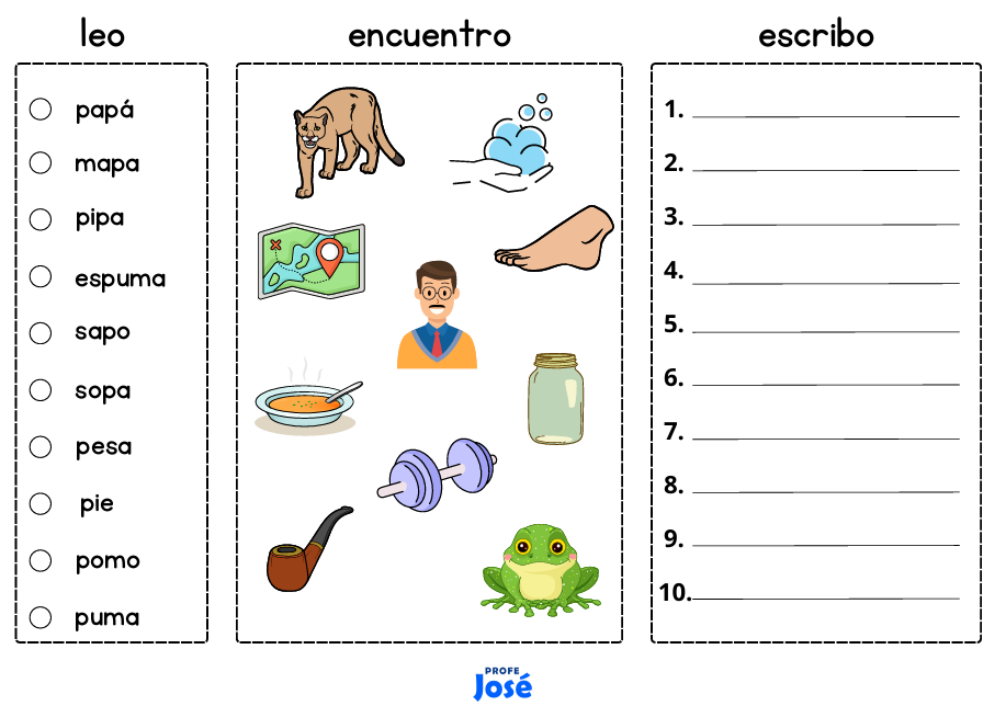 Leo, encuentro y escribo-Profe José