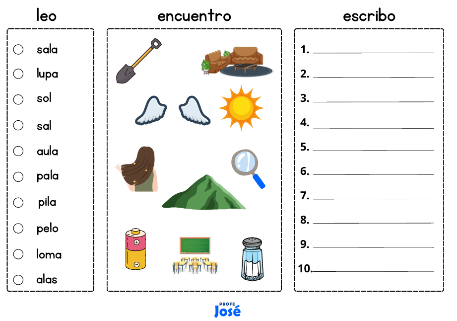 Leo, encuentro y escribo-Profe José