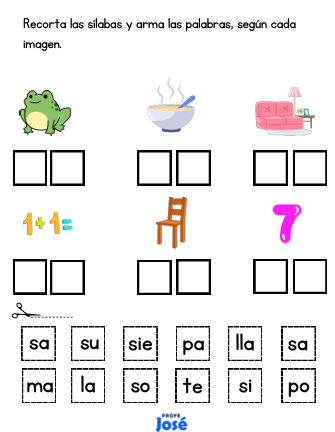 Armando palabras-Profe José