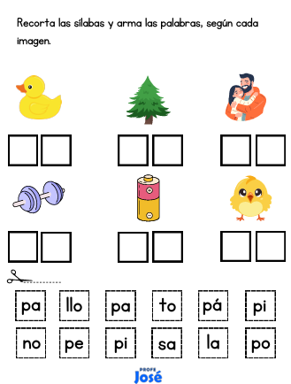 Armando palabras-Profe José