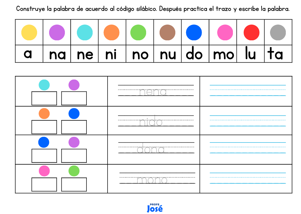 Código silábico 1 y 2-Profe José