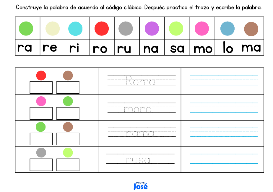 Código silábico 1 y 2-Profe José
