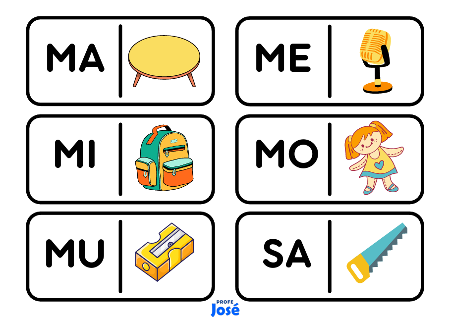 Dominó silábico 1 y 2-Profe José