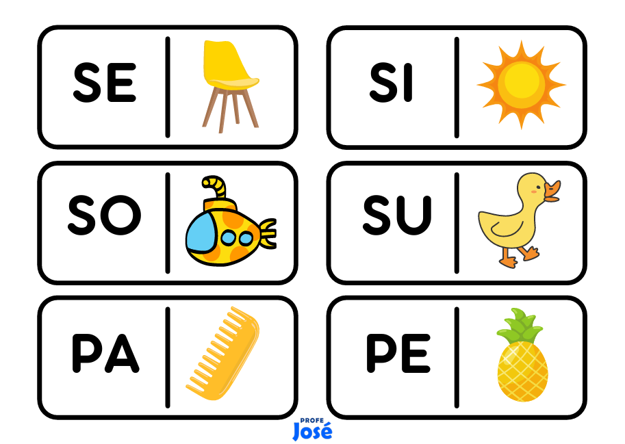 Dominó silábico 1 y 2-Profe José