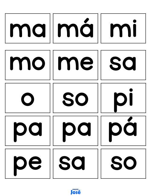 10 tableros bisilábicos-Profe José