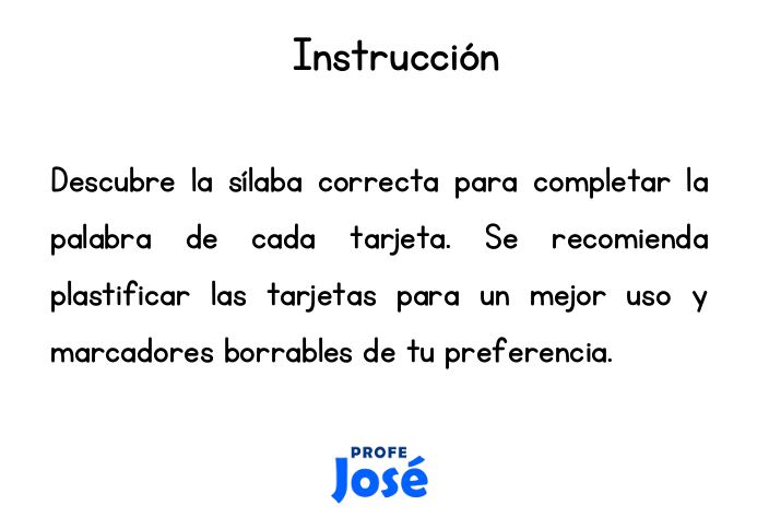 20 tarjetas sílabas inversas-Profe José