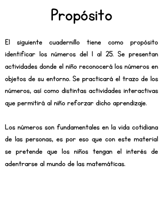 Cuadernillo de Números del 1 al 25-Profe José