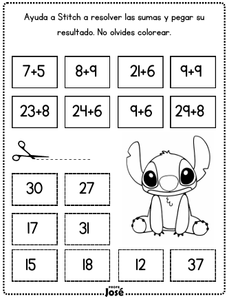 Actividades de Matemáticas 1° Grado Stich| Profe José