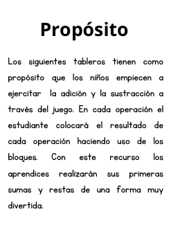 Tableros de Sumas y Restas-Profe José