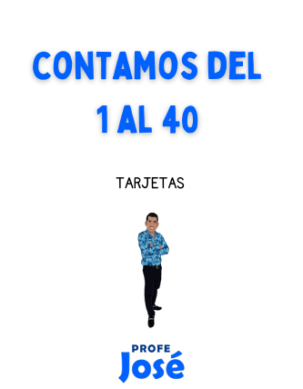 Tarjetas de Conteo del 1 al 40-Profe José
