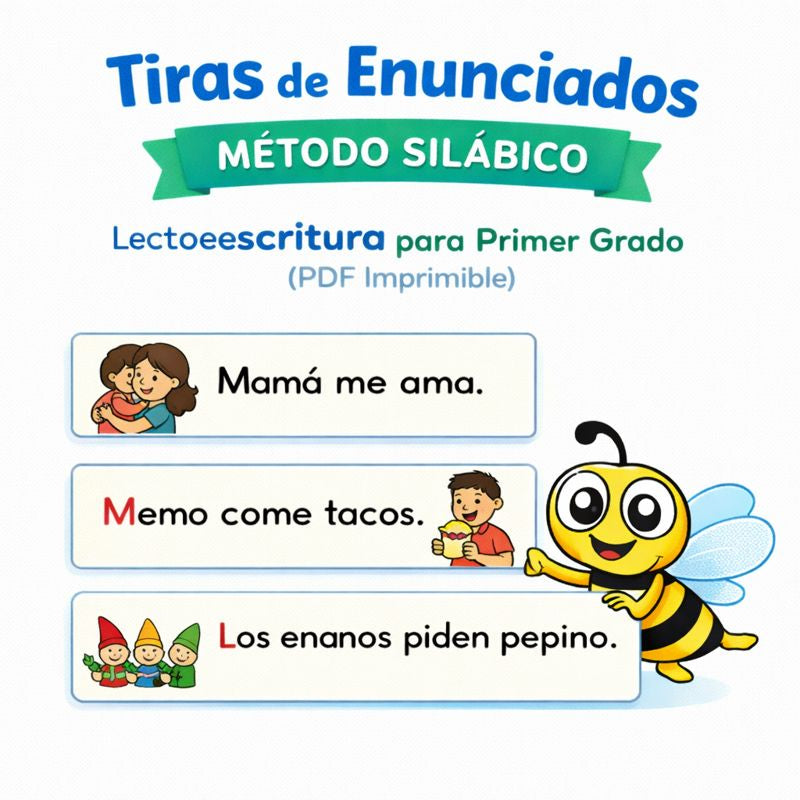 Las Tiras de Enunciados – Método Silábico